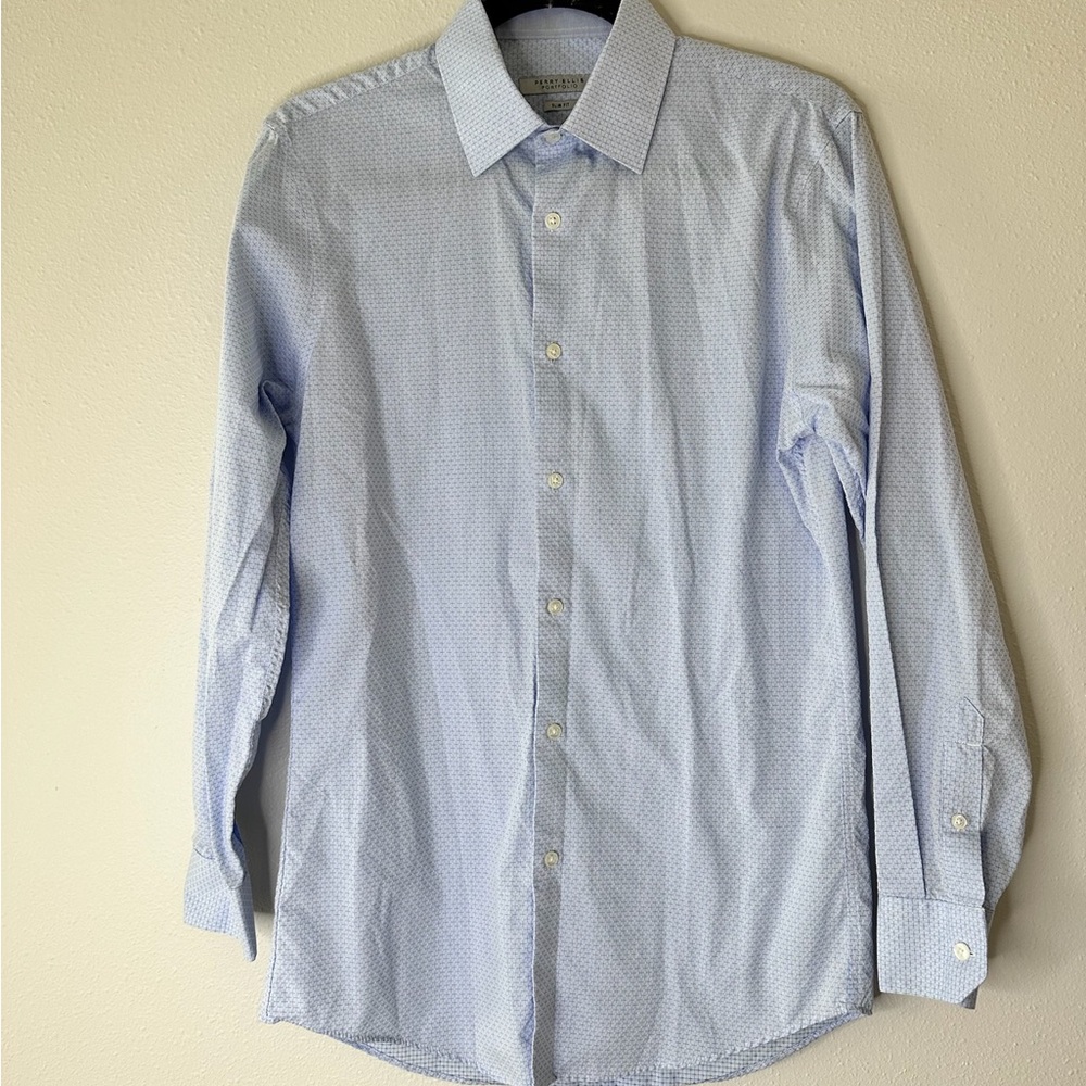 Perry Ellis Portfolio Men's Light Blue Dress Shirt